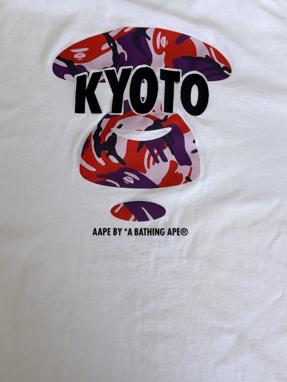 Men’s BAPE Kyoto Graphic White Crew Neck T-Shirt M worn once